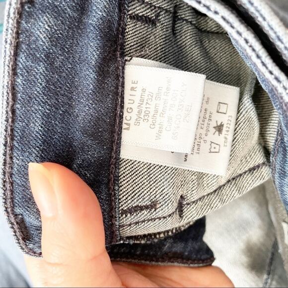 McGuire Denim Gotham Slim Zipper Fly Skinny Blue Jeans in Revel Revel Size 27 - Picture 6 of 8